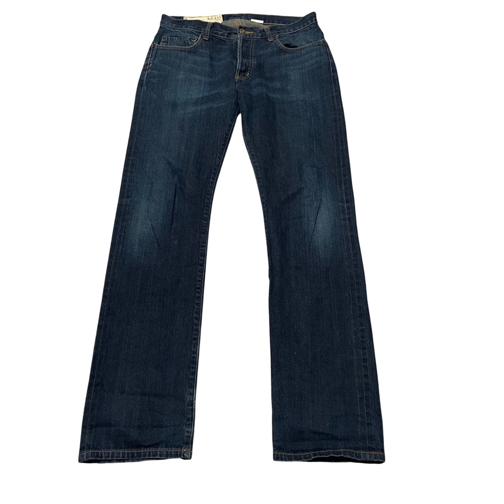 Billy Reid Davis Selvedge Jeans Mens 33 Dark Wash Straight Leg Made in USA Denim